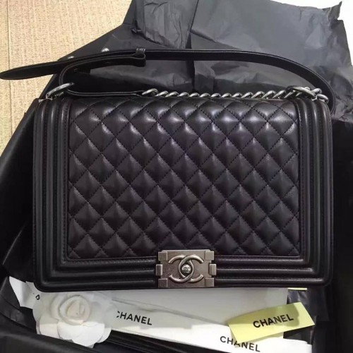 Chanel Boy new middle size original lambskin